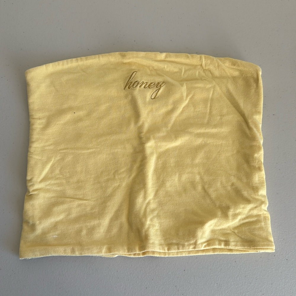 Brandy Melville Yellow Honey Cropped Tube Top S